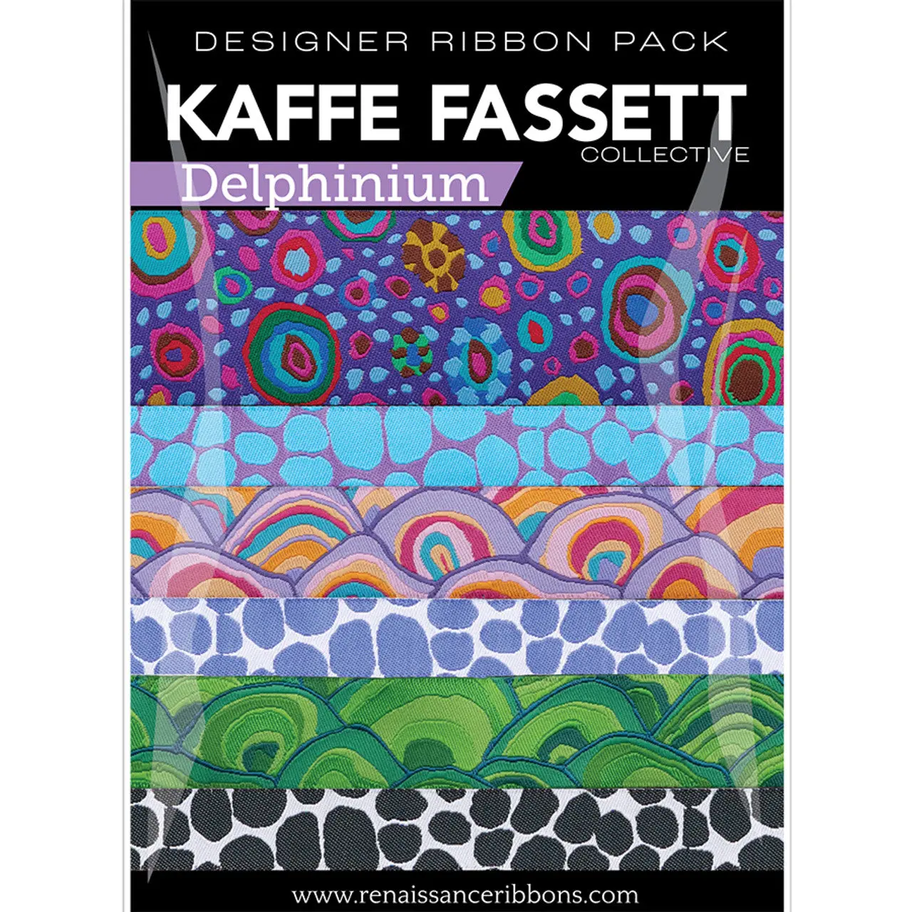 Delphinium Designer Pack Kaffe Fassett DESIGNER Ribbon PACK Renaissance Ribbons