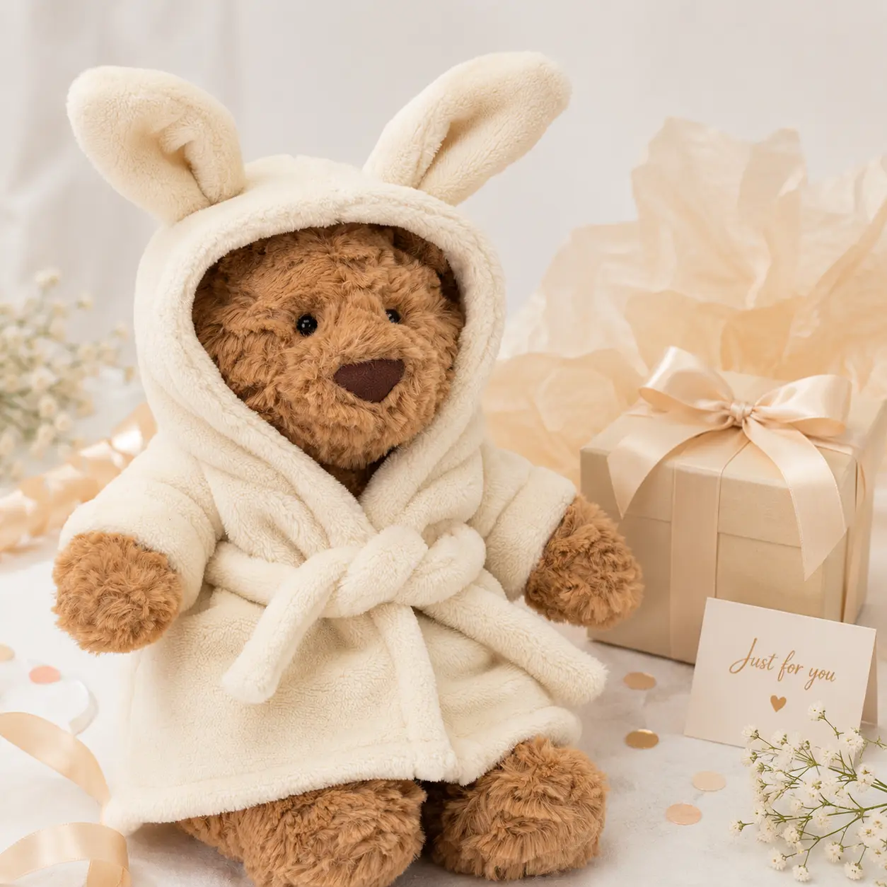 Jellycat Bartholomew Bear - Cute Cuddly Plush Animal for Easter, Birthday, Baby Shower and Holiday Gifts