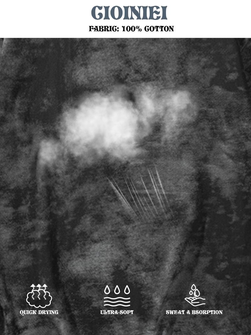 CCCMAI Men's Washed Cotton Round Neck Long Sleeve Tee, Loose Fit Casual Crew Neck T-shirt for Fall Winter, Men's Top for Daily Wear Menswear Soft Top's Streetwear Tshirt Crewneck