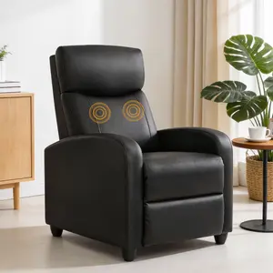 Recliner Chair for Living Room, Fabric Massage Recliner Chair Winback Single Sofa Home Theater Chairs Adjustable Modern Reclining Chair