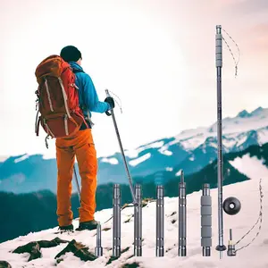 7in1 Multi-functional outdoor survival tool Hiking Pole Detachable Lightweight for Hiking Stick Walking Pole for Man Women Tactical Walking Stick,Prime Self Defense Walking Stick multi-scenario