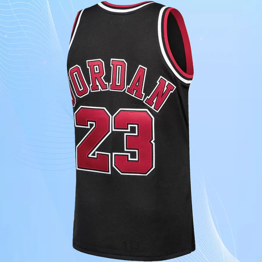 stitched Men's Classic-Design Sleeveless Basketball Jerseys Retro Black shirt 1997-98