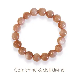 Powerful Orange Moonstone Bracelet 11mm+ with Labradorite High-Quality Energy Crystal Unique Birthstone Gift for Women Premium Jewelry