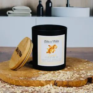 Sweet Oatmeal Wooden Wick Candle