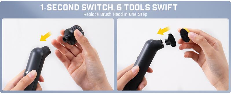 Fanttik G9 Nano Electric Spin Scrubber, Cordless Power Grout Brush, Type-C Fast Charging with LED Power Display, IPX7 Waterproof, 8 Replaceable Heads for Cleaning Grout, Corners, Crevices