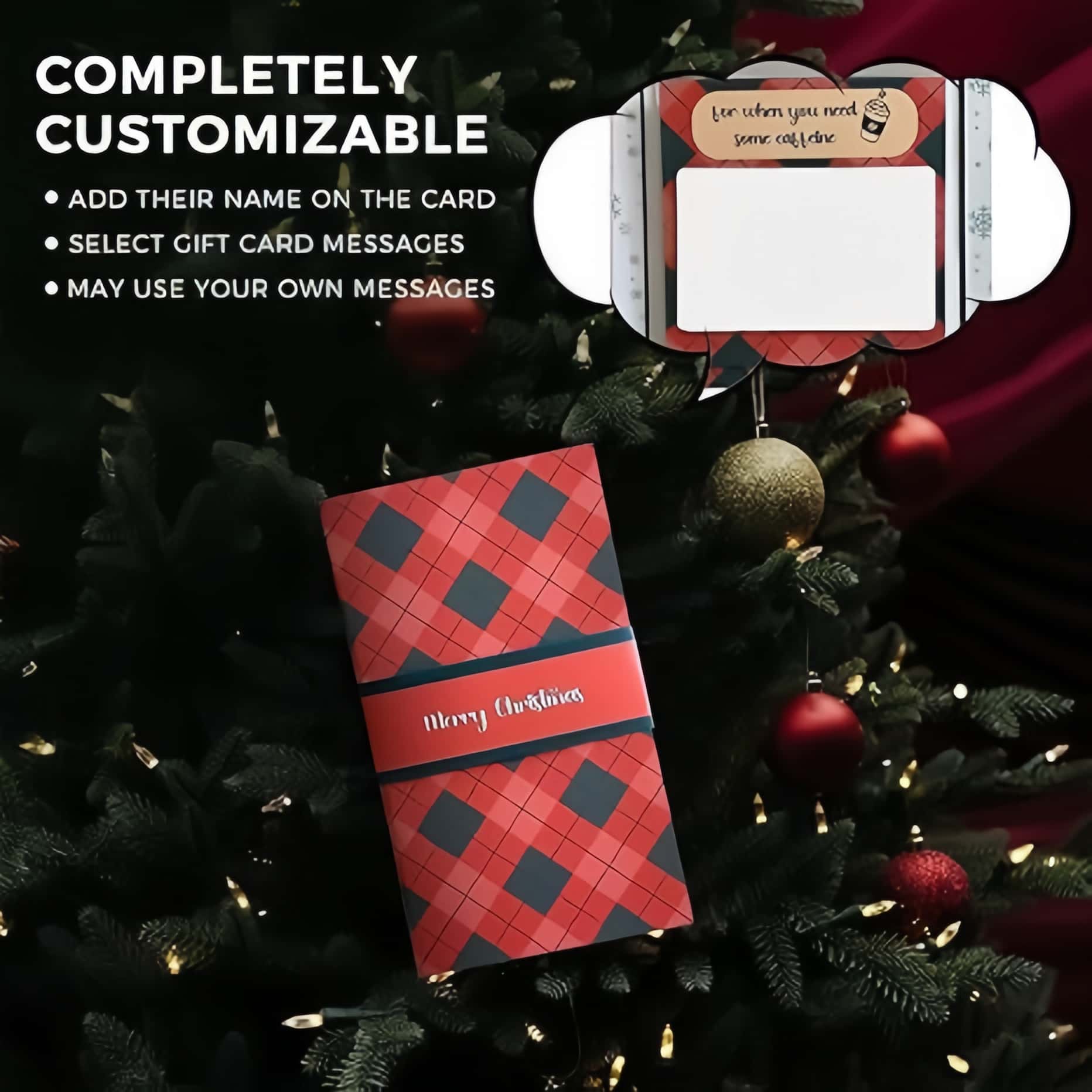 Handmade Waterfall Christmas Gift Card Booklet,Christmas Card Album - Gift Card Holder, Perfect Christmas Gift for Family & Friends, Flip Rotating Card Album, Suitable for Parties & Gatherings-MM