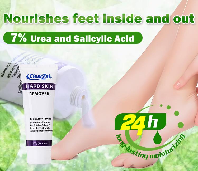 Clearzal  Dry Cracked Feet Repair UltraHydrating Hand and Foot Cream Crusty Moisturizer, 3.5 oz. Contains Urea, Salicylic Acid, for Dry, Chapped, Cracked Feet, Dead Skin Remover, For Thick, Cracked, Rough Skin , dead skin and dry skin cream