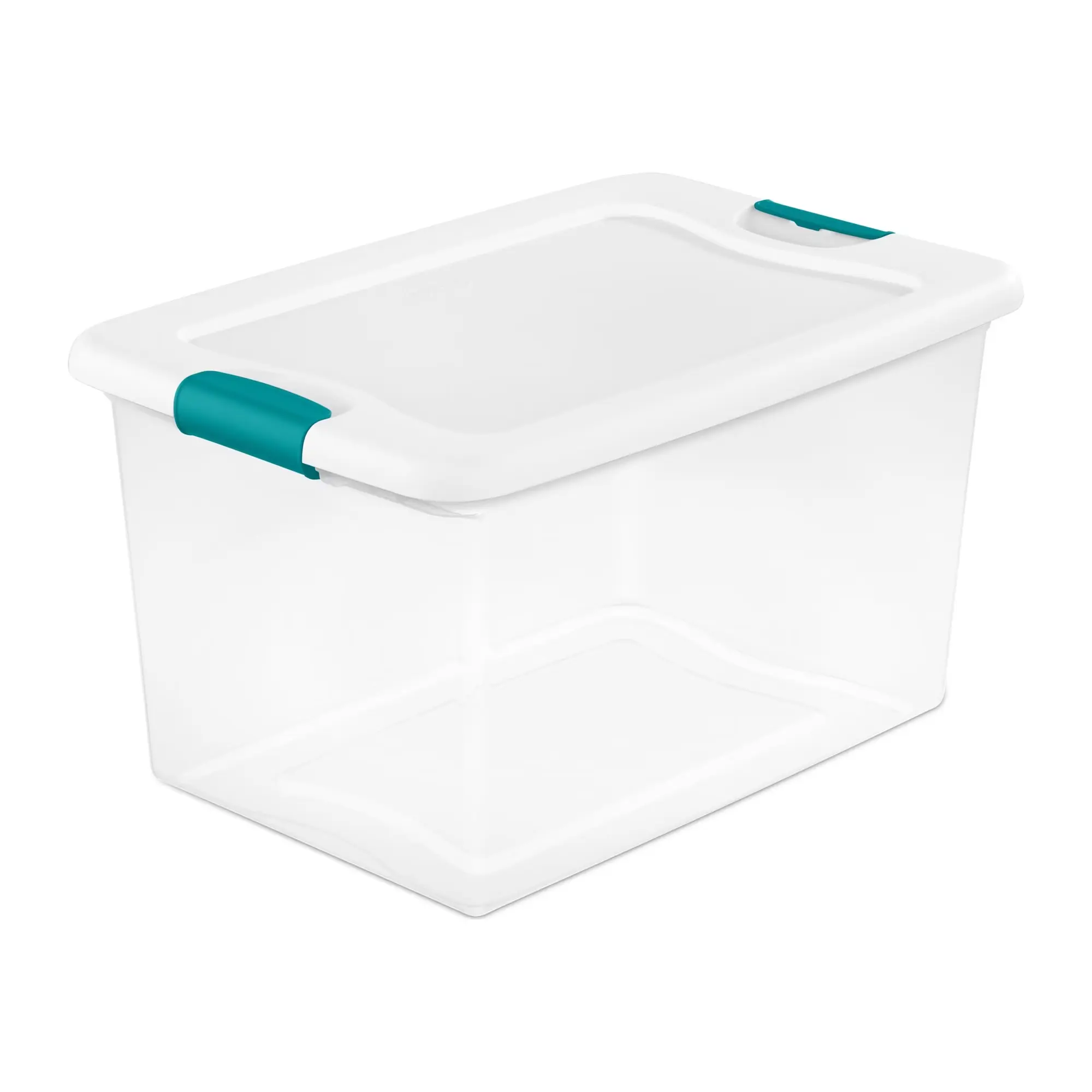 Sterilite 66 Quart Large Latching Storage Bin, Clear Plastic Storage Container with Latch Lid...
