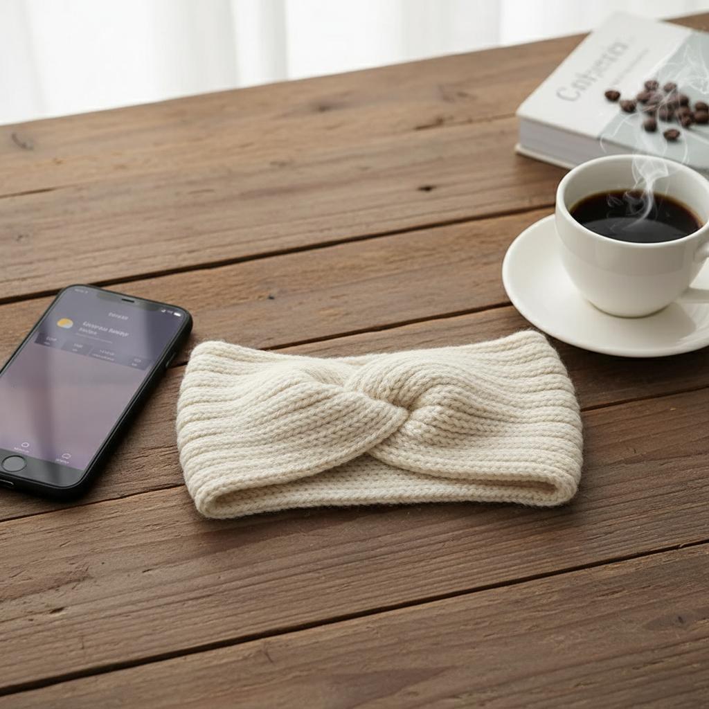 3PCS Women's Knitted Headbands for Winter - Diademas de Punto Cálidas - Twisted Turban Style Ear Warmers - Cozy Cable Knit Hair Bands & Head Wraps Beige Brown Black