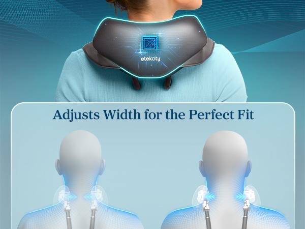 Etekcity Cadeo Cordless Shiatsu Neck and Shoulder Back Massager with Heat, Deep Tissue Kneading, Adjustable Modes, Portable Pain Relief & Relaxation Gift for Mom Dad Valentinesday Gift
