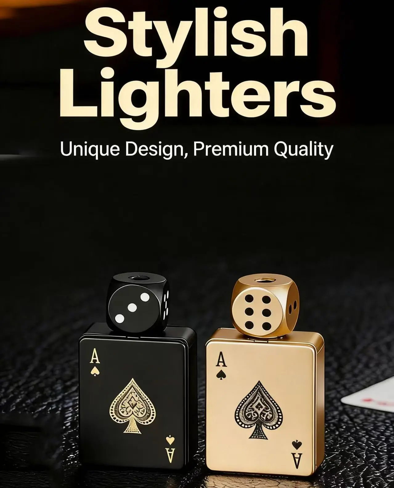 (Butane Gas Not Contained)  Unique Ace Card Lighter,Windproof Refillable Lighter,Stylish Green Flame Lighter, Novelty Lighter,Fun Lighter,Ideal gift for boys,girls,friends, boyfriend,husband