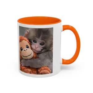 Punch Monkey Ceramic Mug, Punch the Monkey Mug, (11oz, 15oz), Love Animal - mnk10009 Classic Drinkware Stylish