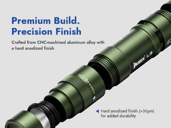 WUBEN L3 3000 High Lumens Rechargeable Outdoor Flashlight – USB-C Fast Charging , IP68 Waterproof, 7 Modes (Strobe/SOS) – EDC Flashlight for Camping, Emergency,  Home, TiktokShopBlackFriday