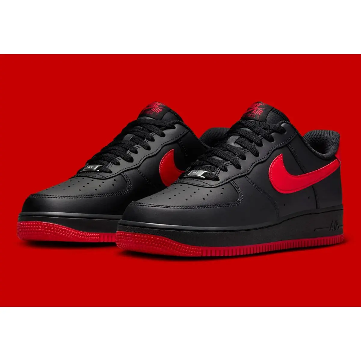 Men's Nike Air Force 1 Low "Black/University Red" FJ4146-002 Fashion Athletic Sneaker