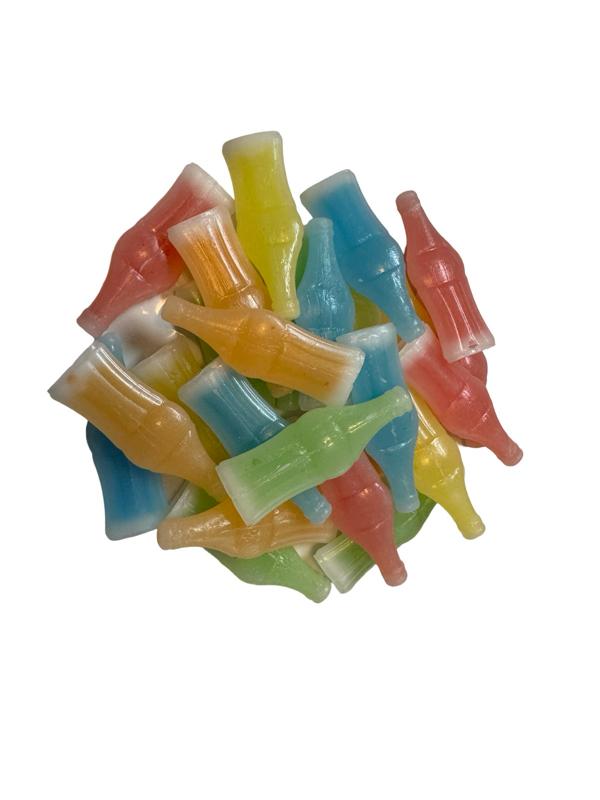 Wax Bottle Candy 1lb or 3lb with Side of Mama V’s Flavor Frenzie Powder Sour Candy Snack Extreme Sour Wax Candy - Bonbon, Sweet