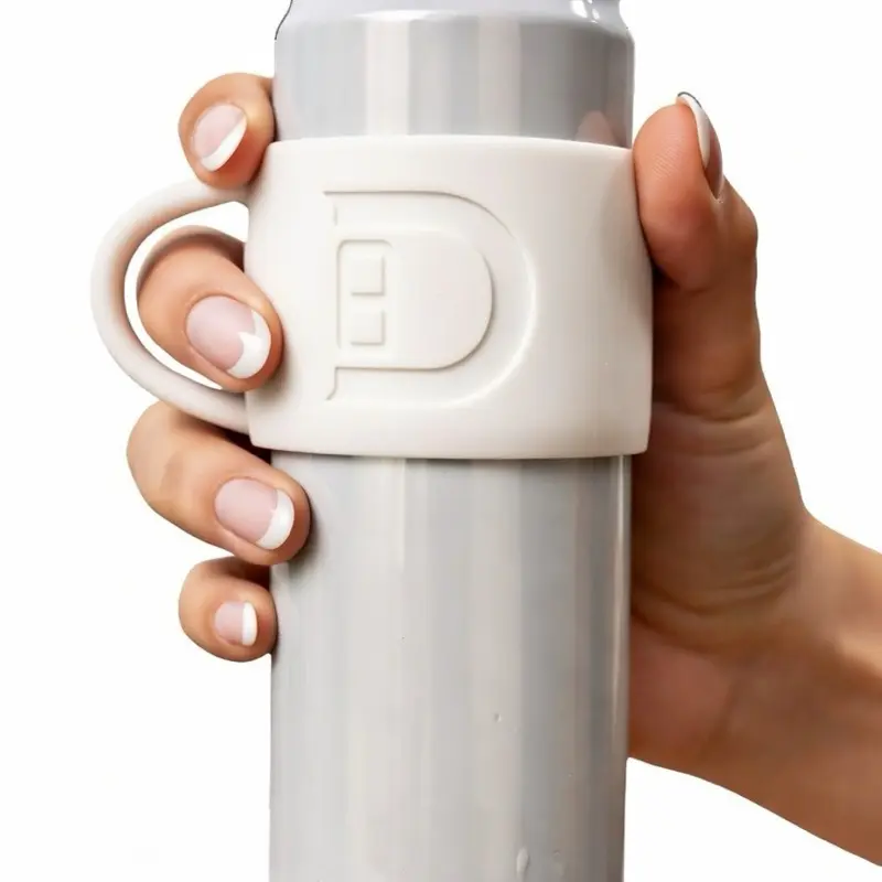 Dring Slim: Neon Ice: Silicone Can Grip for Slim 12oz Cans: Drinkware