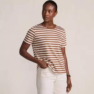 Lands' End Women's Relaxed American-Grown Supima Cotton Crew Neck T-Shirt