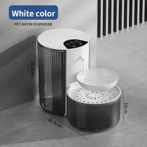 3L Wireless Automatic Pet Water Fountain Rechargeable Dump Water Feeder Timed Smart Cat & Dog Dispenser No Filter Required