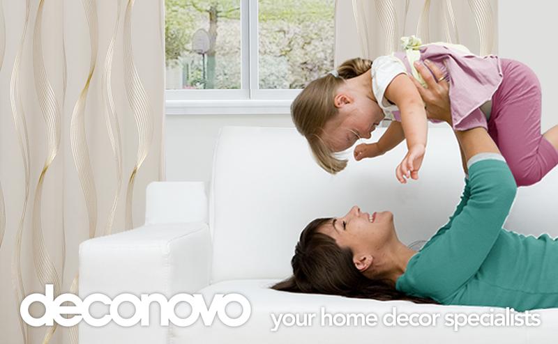 Blackout Curtains 2 panels, Deconovo Wave Striped Foil Golden Print Room Darkening Living Room Curtains curtain shack