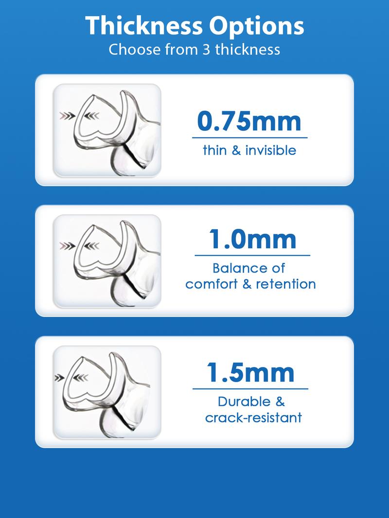 Smileseek Clear Teeth Retainer Upper & Lower – BPA-Free Precision-Fit, Nearly Invisible for Adults & Teens, Retention After Braces, Day/Night Wear