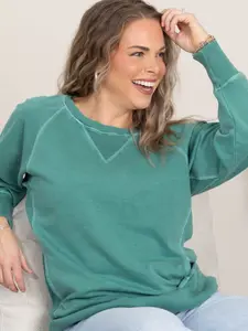 Pigment Dyed Sweatshirt With Side Pockets