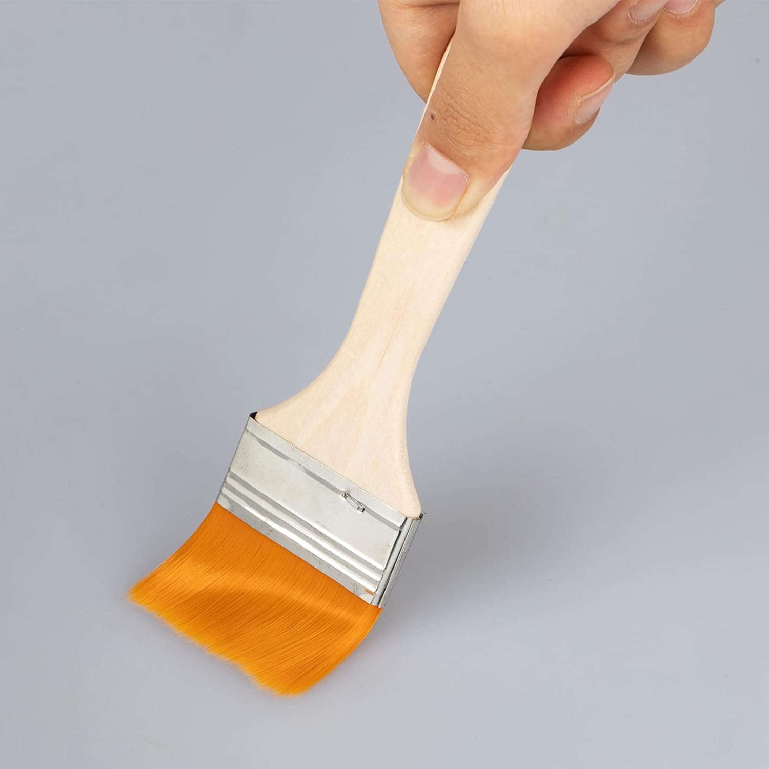 12Pcs Flat Art Paint Brushes Set,Assorted Size Nylon Painting Brushes for Artists & Beginners,Easy To Clean Wooden Handle,Perfect Gift for Art Lovers