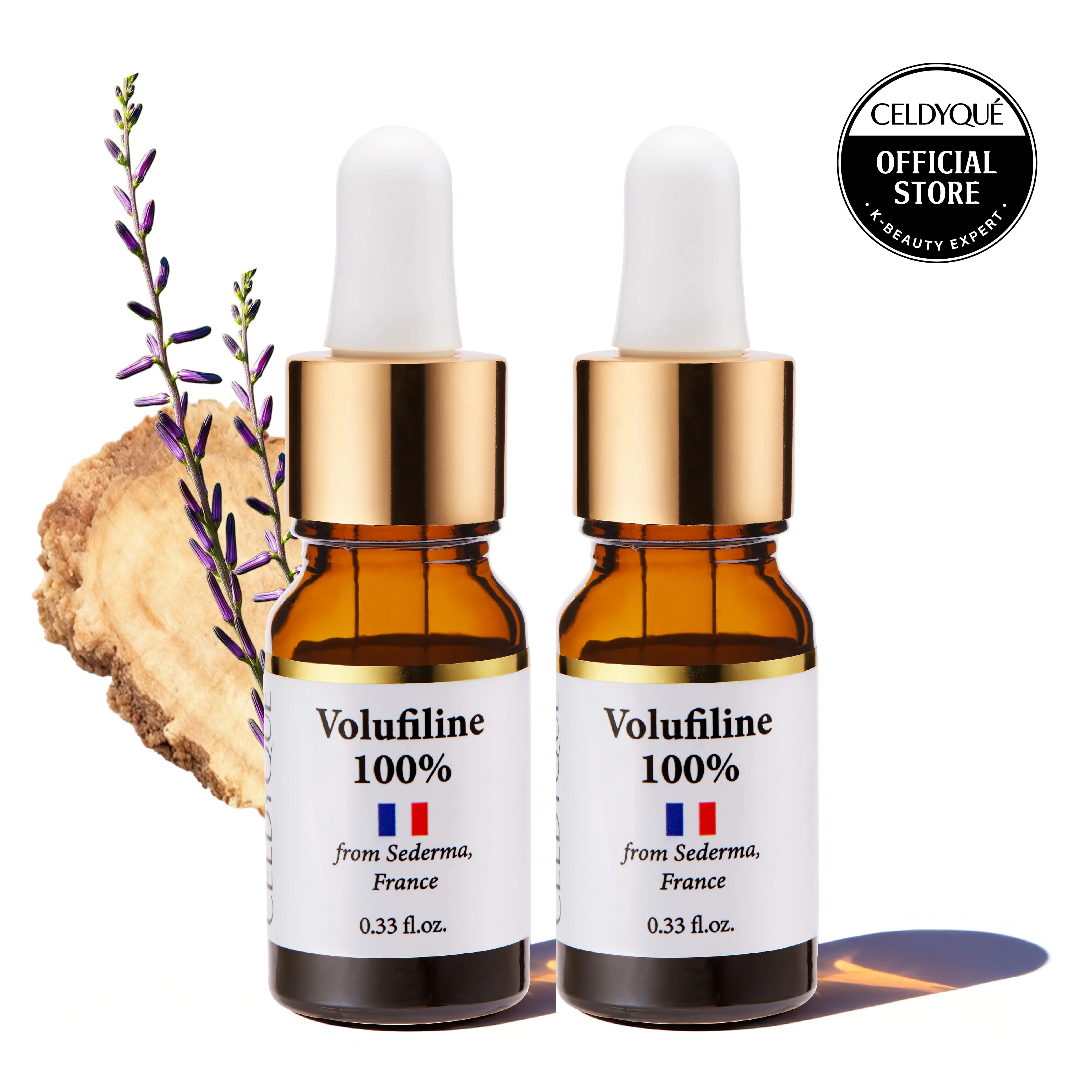 [CELDYQUE] Volufiline 100% Pure Concentrate Serum Set of 2 | K-Beauty Plumping Skincare for Smile Lines & Under Eyes | 10ml x2
