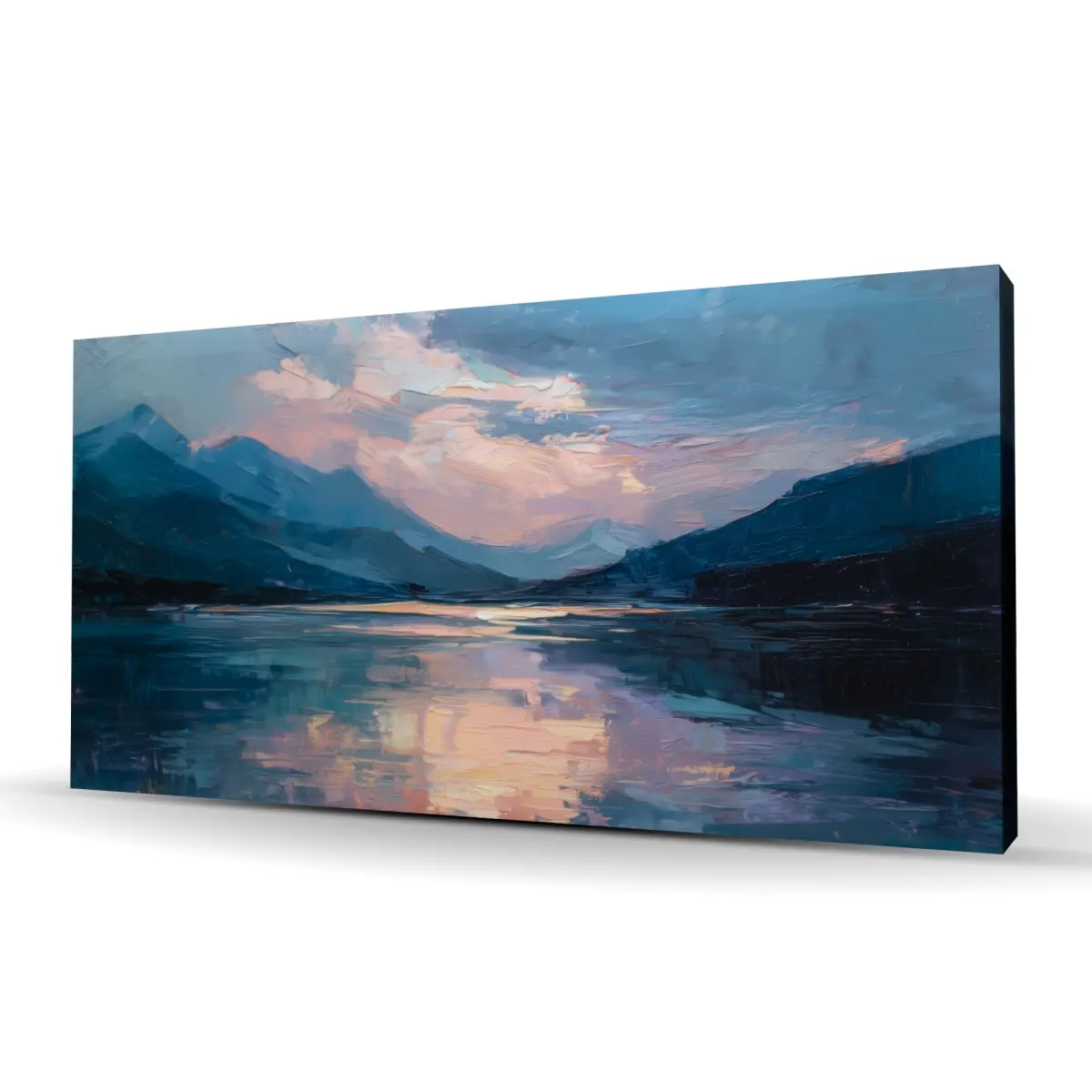 Pictorem C1RC2448QGE47P 24 x 48 in. Reflective Minimalist Beige Canvas Wall Art - High Def Print Home Supplies, Wall Decoration Accent Piece