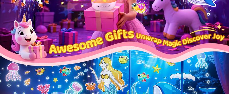 Onefire Kids Night Light with 15 Films+15 White Noises，Baby Night Light Projector, Remote Kids Night Light ，Projector Light for Kids，Baby Girl Gift，Birthday Gifts Christmas Gifts for Kids，Boys Toys，Ages  1-10  girl  toys