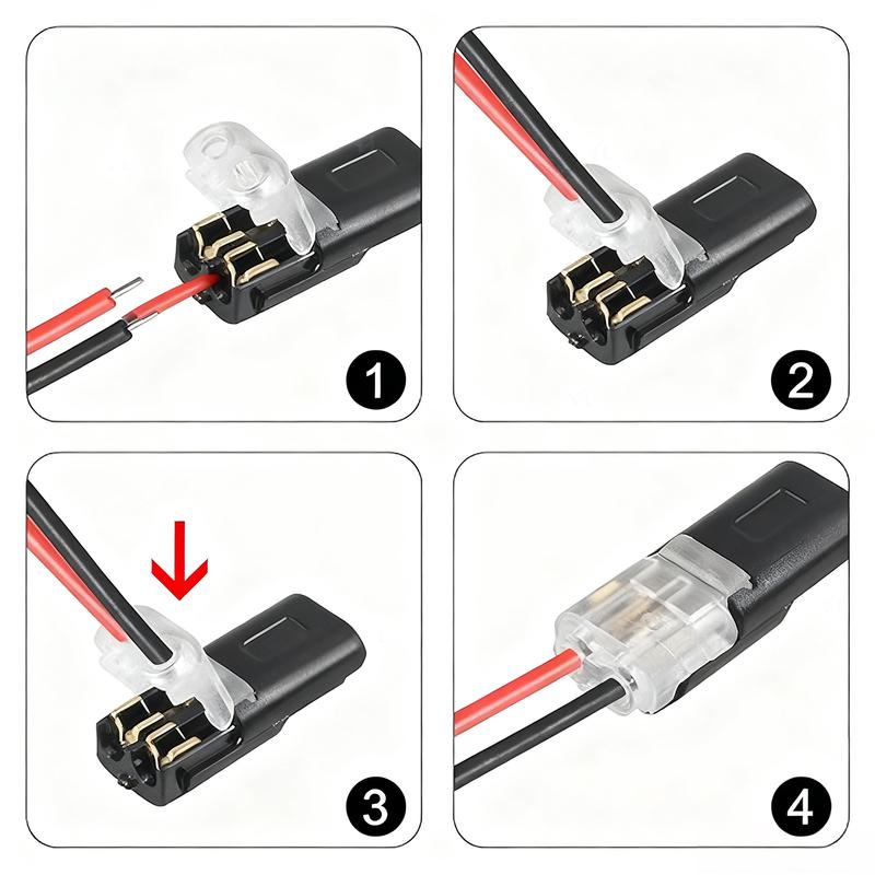 [Free!!ship] Double-Wire Interlocking Quick Connector Terminal 50/100 PCS No Wire Stripping Cutting Hardware Tools for DIY Crafting Model Kits