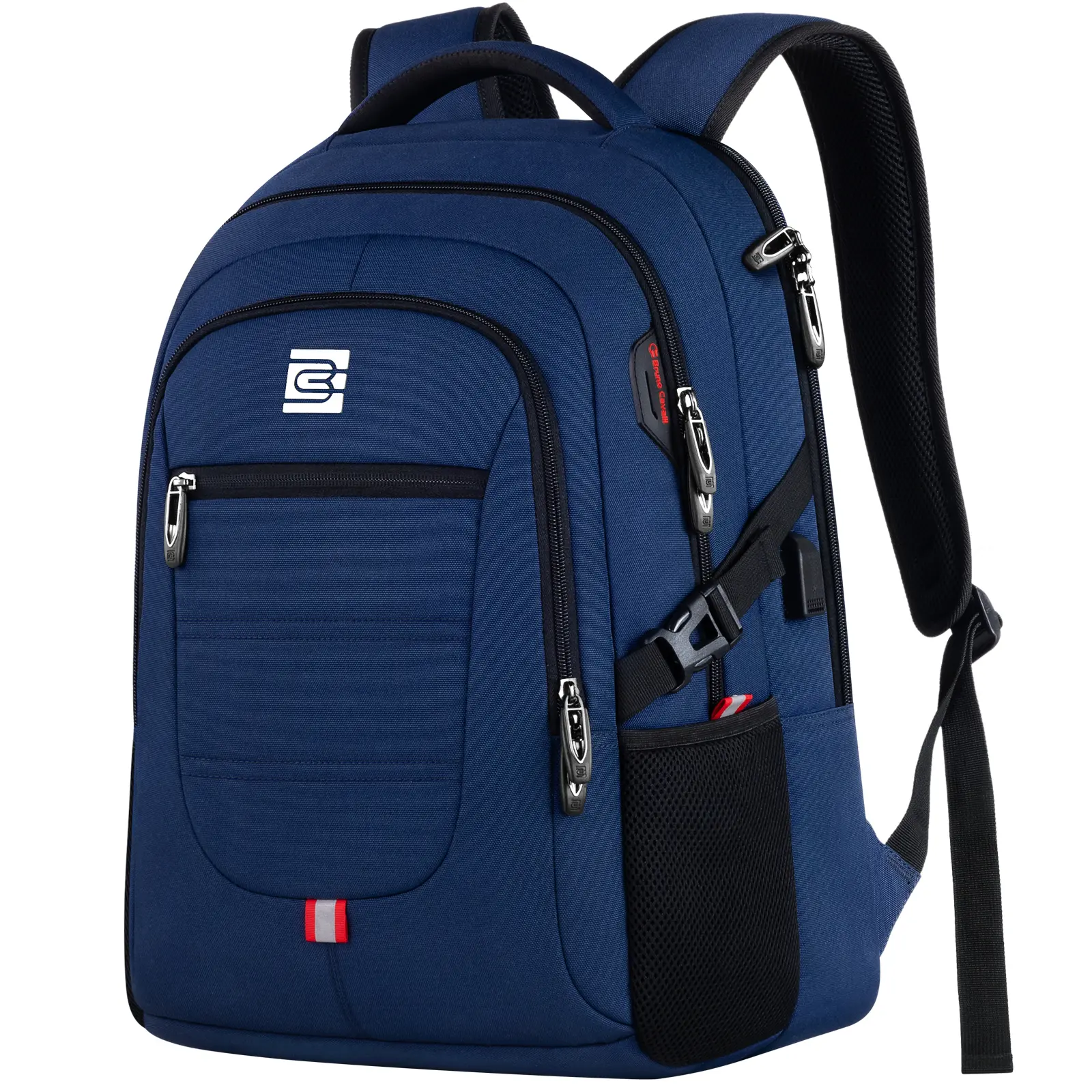Bruno Cavalli Backpack for Men & Women, Water-Resistant Polyester Work & Travel Carrier with USB Port & Trolley Sleeve for 15.6" Laptops, Traveling Bag, Waterproof, Space, Backpacks For School, School Backpack tiktokshopbacktoschool