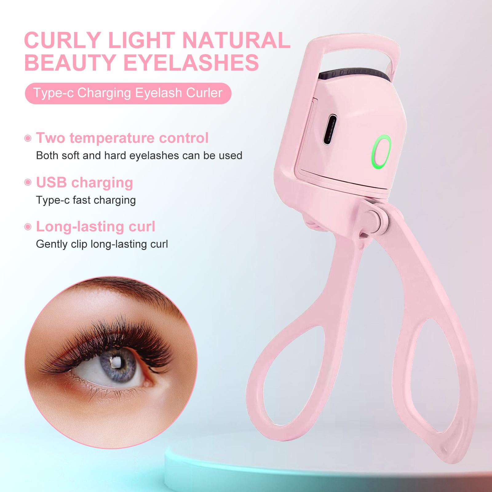 Aliver Heated Electric Eyelash Curler, Rechargeable Eyelash Curler, 2 Heating Modes Quick Natural Curling Eye Lashes for Long Lasting, Handheld Eyelash Heated Curler Aliver Heated Electric Eyelash Curler, Rechargeable Eyelash Curler, 2 Heating Modes Quick Natural Curling Eye Lashes for Long Lasting, Handheld Eyelash Heated Curler