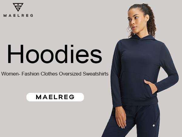 MAELRE Hoodies for Women Golf Soft Long Sleeve Sweatshirts Plain Dry Fit Fall & Winter Midlayer Womens Hoodies Pullover Casual Wear Womenswear