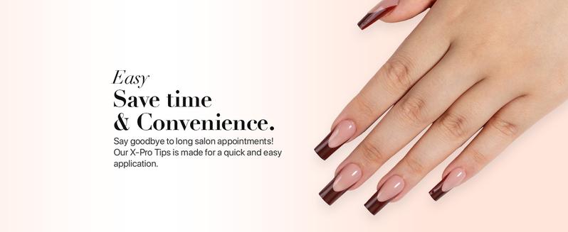 SXC Cosmetics X-Pro Tips French Tip Press On Nails, Skin Tone Series Starter Kit  for DIY Nail Art Nail Polish Polish Gel Extension Nailcare