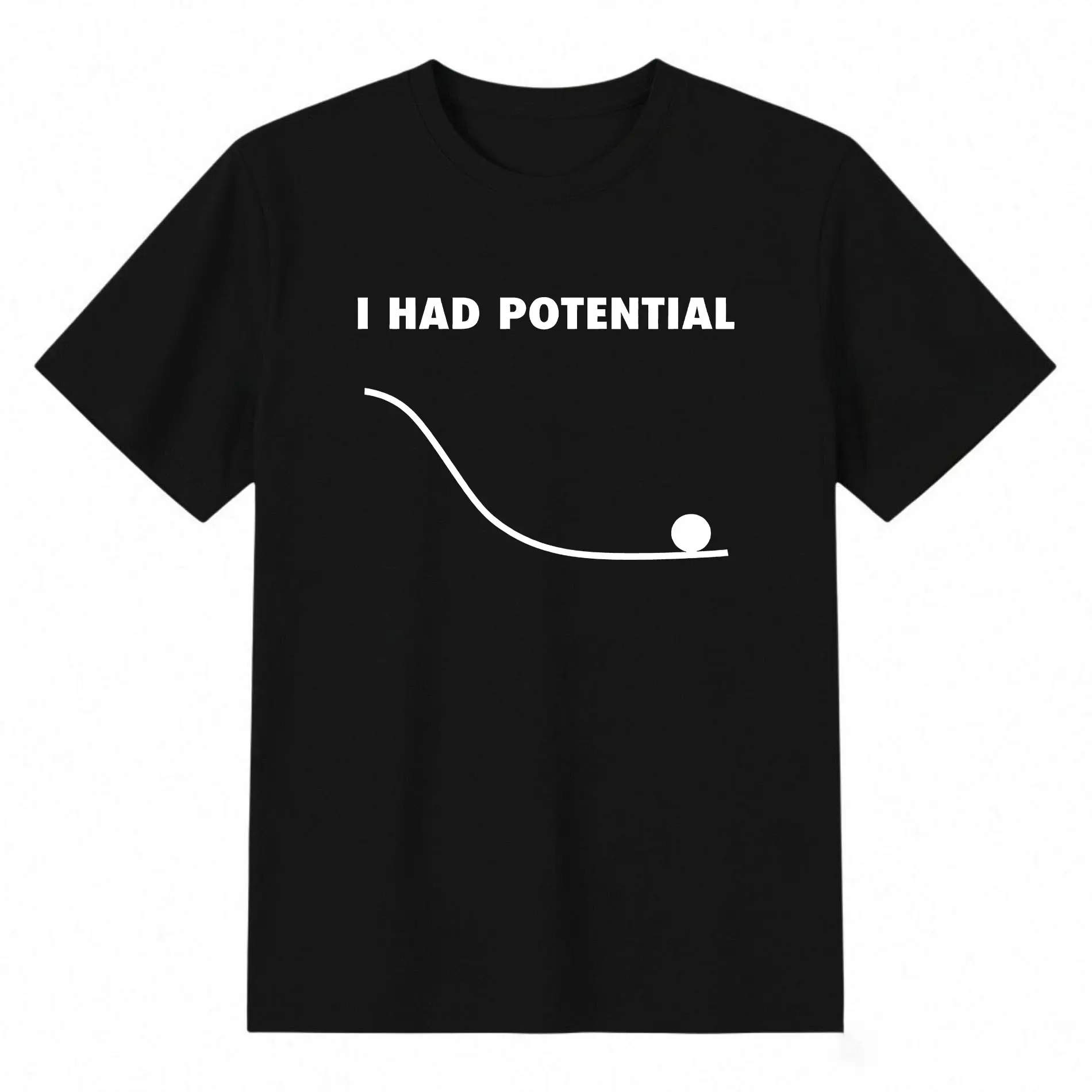 ?? Unisex I Had Potential T-Shirt, Funny Quote Graphic Tee, Sarcastic Saying Shirt, Humor Graphic T-Shirt, 100% Cotton, Unisex Fit, Plus Size S-6XL, Ships from USA