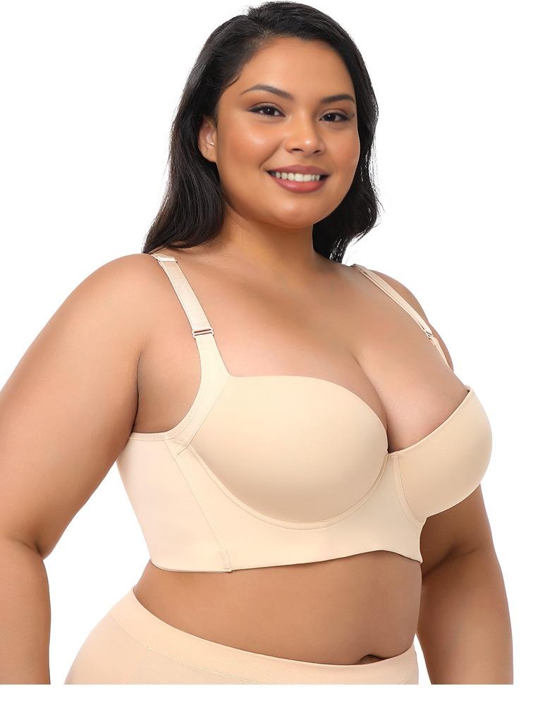 Plus size woman's bra, comfortable, slimming and anti-sagging