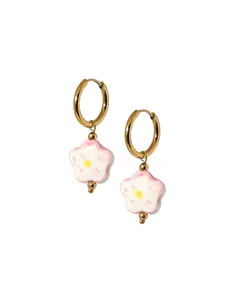 Huggie Charm Earrings - Bloom