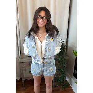 Daisy Embroidered Denim Jacket