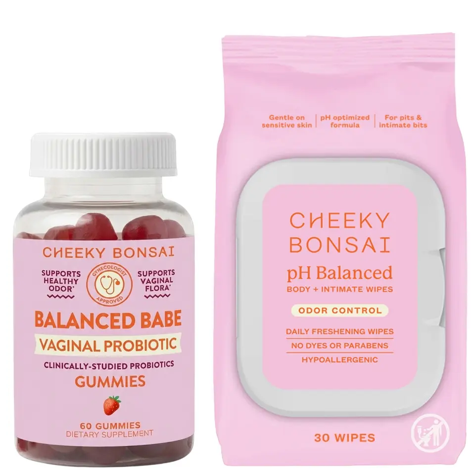 Cheeky Bonsai Stay Fresh Collection pH Balance Intimate Wipes, Feminine Care Personal Hygiene Wipes for Daily Use, Ph Balance Wipes
