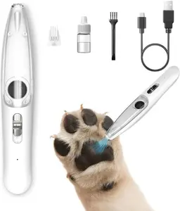 Dog Clippers for Grooming, Small Pet Trimmer for Paws & Face, Cordless Pet Paw ear  Trimmer with Vacuum Suction, Low Noise, Washable Blade, LED 2-Speed Rechargeable Dog Grooming Tool shaving accessories