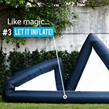 GARVEE 20FT Inflatable Projector Screen with Air Blower, 16:9 Screen Ratio, Easy to Carry Storage Bag, Ideal for Outdoor Movie Nights GARVEE 20FT Inflatable Projector Screen with Air Blower, 16:9 Screen Ratio, Easy to Carry Storage Bag, Ideal for Outdoor Movie Nights