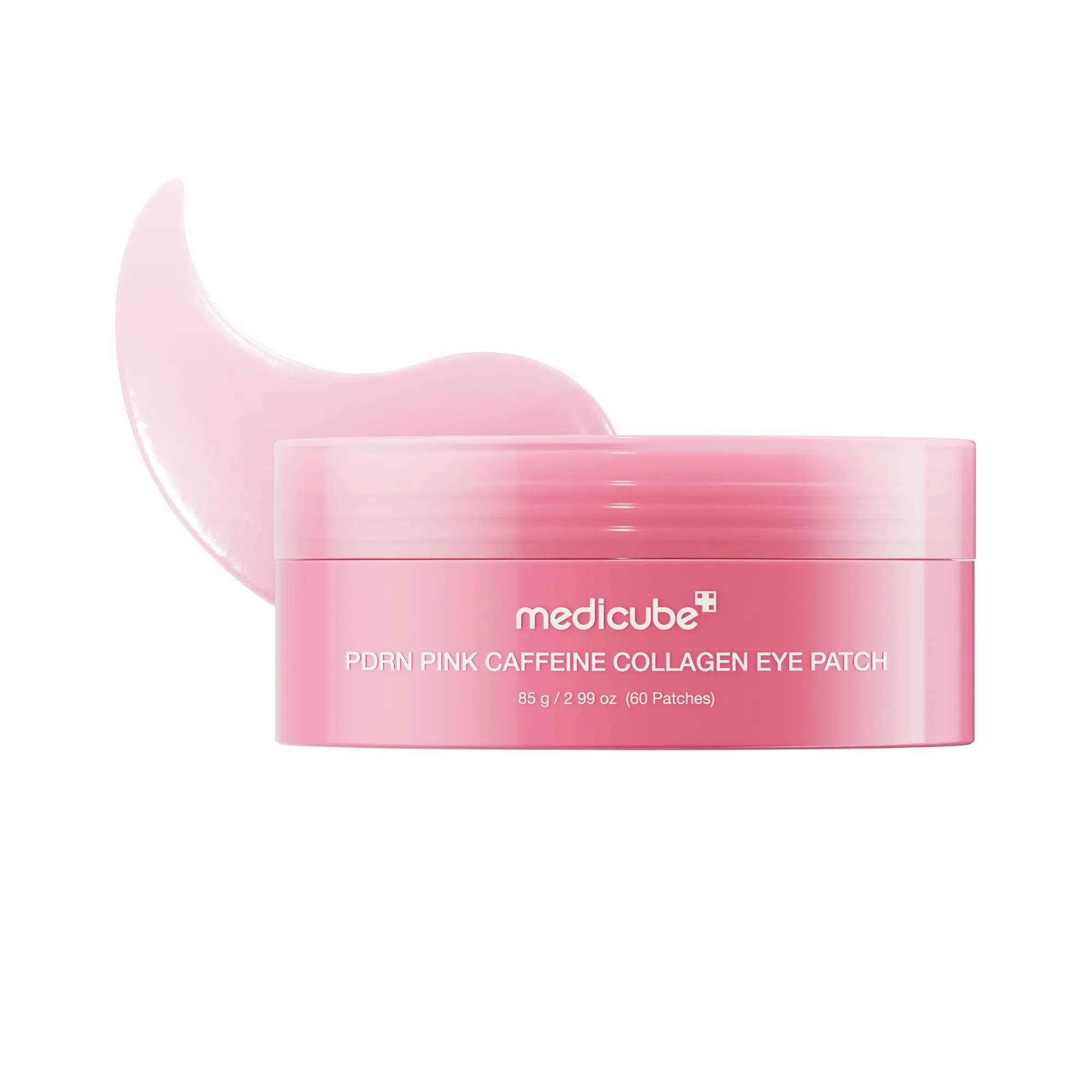[medicube] PDRN Pink Caffeine Collagen Eye Patch for Night CareㅣFuller-Looking Eye Area, Under-Eye Puffiness, Dark Circles Care for Smooth, Radiant & Youthful-Looking | Korean Skincare, K-Beauty