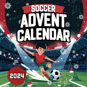 SOCCER ADVENT CALENDAR: 25 interactive activities and games for an unforgettable soccer adventure in the run-up to Christmas | Soccer books for kids 8-12 Paperback – October 12, 2024