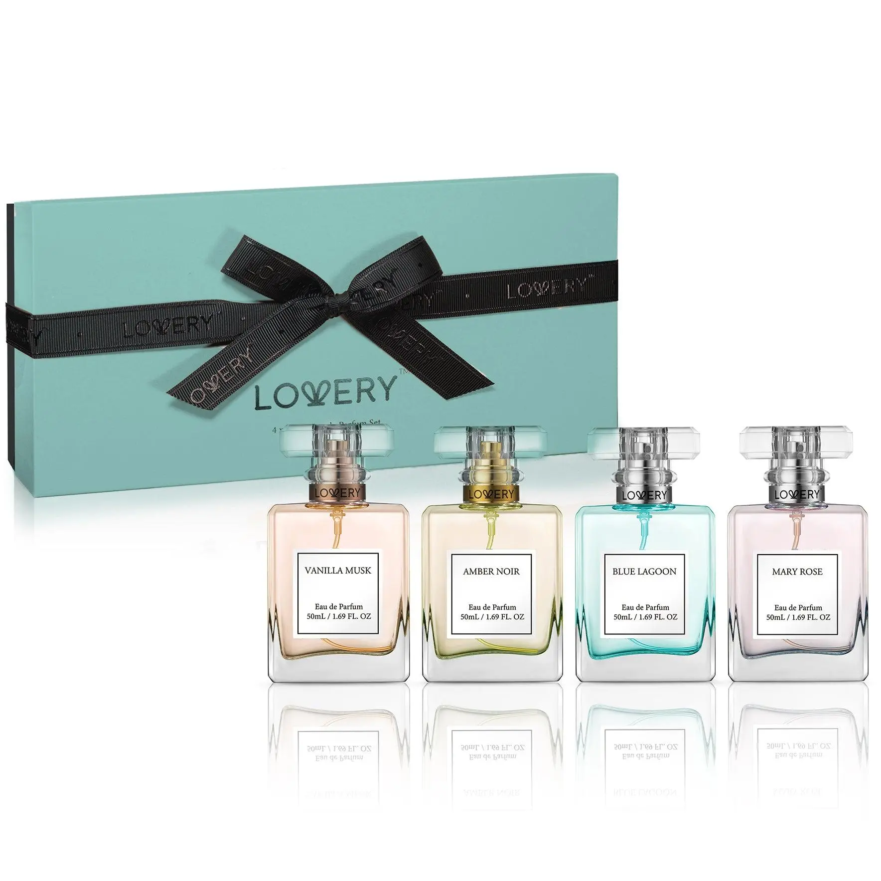 LoveryGifts 4pc Eau de Parfum Sampler Set for Women - Made in USA