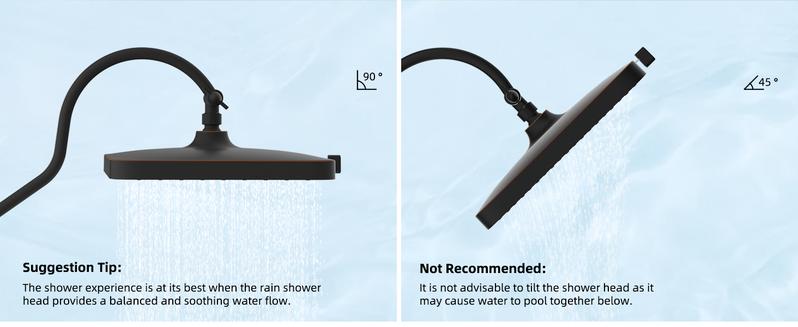 Hibbent Upgraded 13'' Shower Head Combo, High Pressure 5 Spray Rainfall Showerhead with 10 Spray Modes Handheld,All Metal Easy Reach 4-way Diverter with Pause Mode, 71'' Hose and Holder, Matte Black