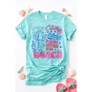 Plus/Reg Short Sleeve Mint "If Crabby..." Graphic Tee