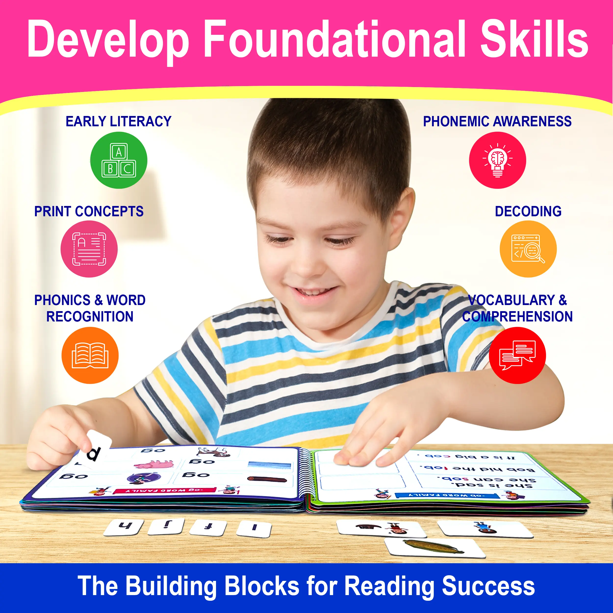 Learn to Read Phonics Busy Book for Beginning Readers, Montessori ...