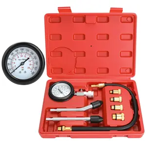 【NKDR】 Engine Cylinder Compression Gauge Tester Kit Gas Engine Diagnostic Testing Tool.