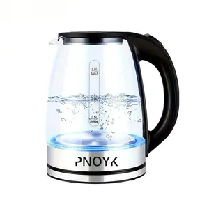1.8L Electric Glass Kettle Fast Boil Hot Water Kettle with LED Light Auto Shut Off Wide Mouth BPA Free 360 Degree Base for Kitchen Home Dorm Office