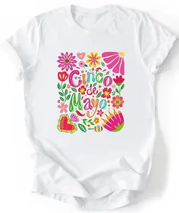 Cinco De Mayo T-Shirt, Boho Floral Mexican Theme T-Shirt, Mexican Fiesta Graphic Shirt, Girls Trip Cinco Top, Latino Party Celebration Sweater, Family Matching Outfit, Trending Shirt, Y2K Clothing, Youth Clothing